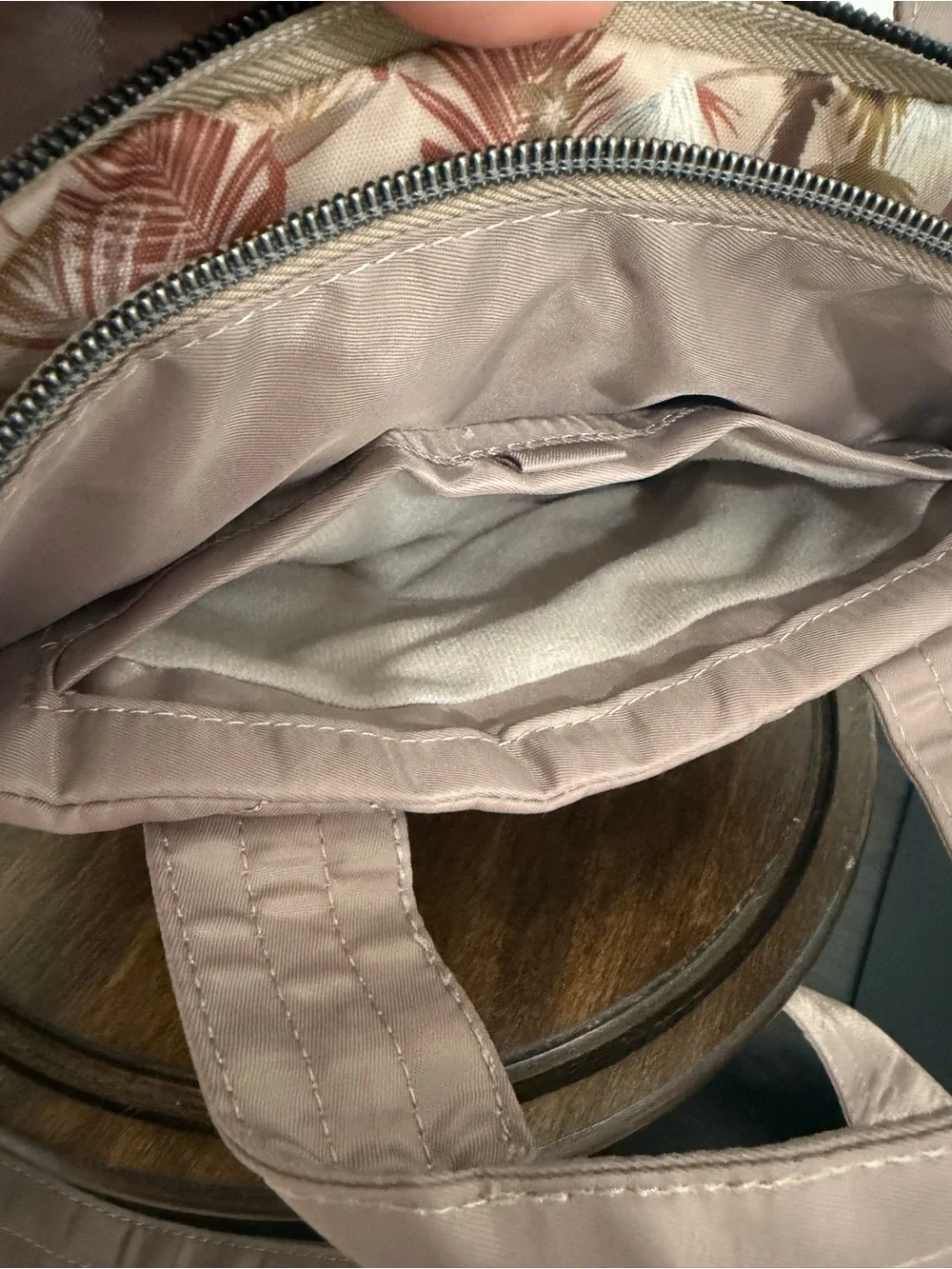 Lug Dory Mini Quilted Crossbody Bag Tote With Handles Taupe/Beige